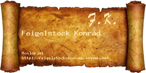 Feigelstock Konrád névjegykártya